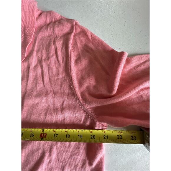 Isaac Mizrahi Live! Always Collared Cardigan Women's Top Sweater Large Pink - Picture 10 of 12